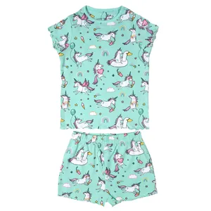 ست تیشرت و شلوارک دخترانه نکست مدل تک شاخ یونیکورن02