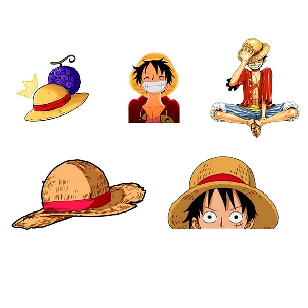  استیکر لپ تاپ طرح انیمه وان پیس مجموعه 5 عددی