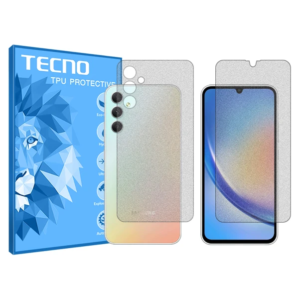محافظ صفحه نمایش مات تکنو مدل HyMTT مناسب برای گوشی موبایل سامسونگ Galaxy A34 5G به همراه محافظ پشت گوشی 