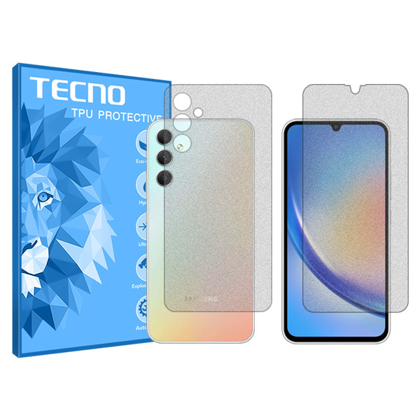 محافظ صفحه نمایش مات تکنو مدل HyMTT مناسب برای گوشی موبایل سامسونگ Galaxy A34 5G به همراه محافظ پشت گوشی 