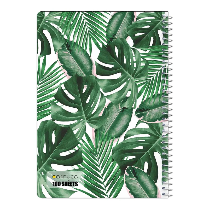 دفتر مشق 100 برگ سیمی کارنیکا طرح گل استوایی tropical کد 57775
