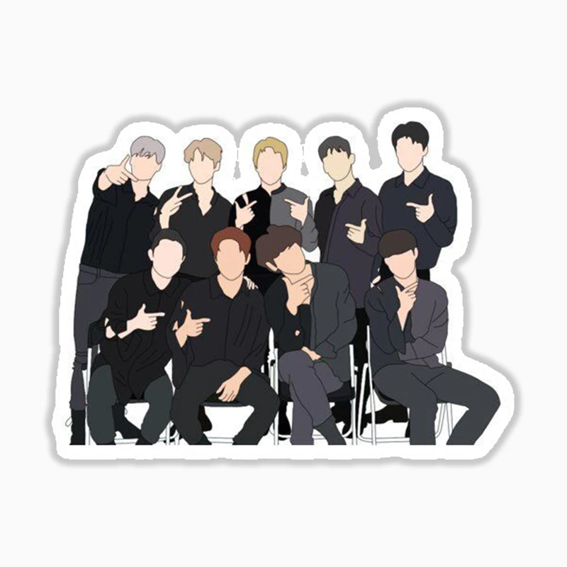 استیکر لپ تاپ و موبایل بووم طرح گروه اگزو کد 117 