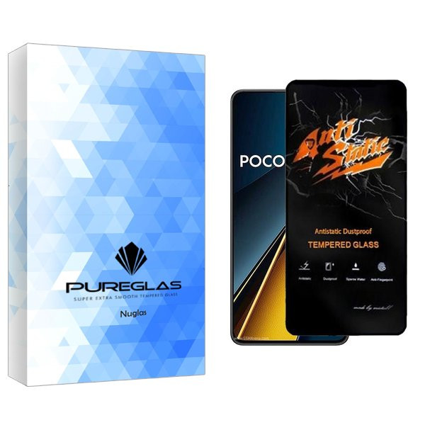 محافظ صفحه نمایش پیور گلس مدل NueGlas Antistatic مناسب برای گوشی موبایل شیائومی Poco X6 Pro