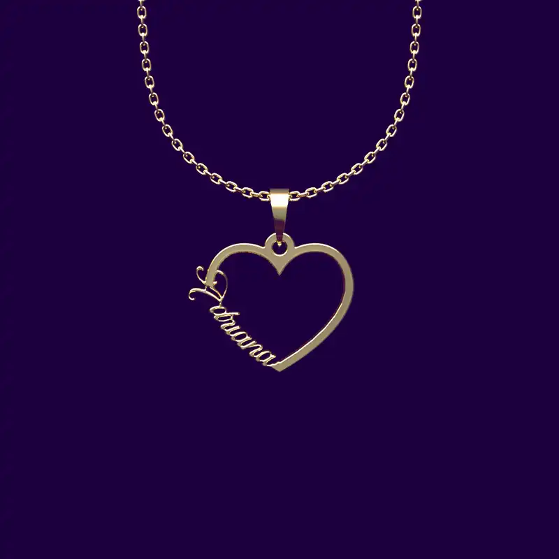 گردنبند طلا 18 عیار زنانه مدوپد مدل اسم Adriana کد VV2-1-1069