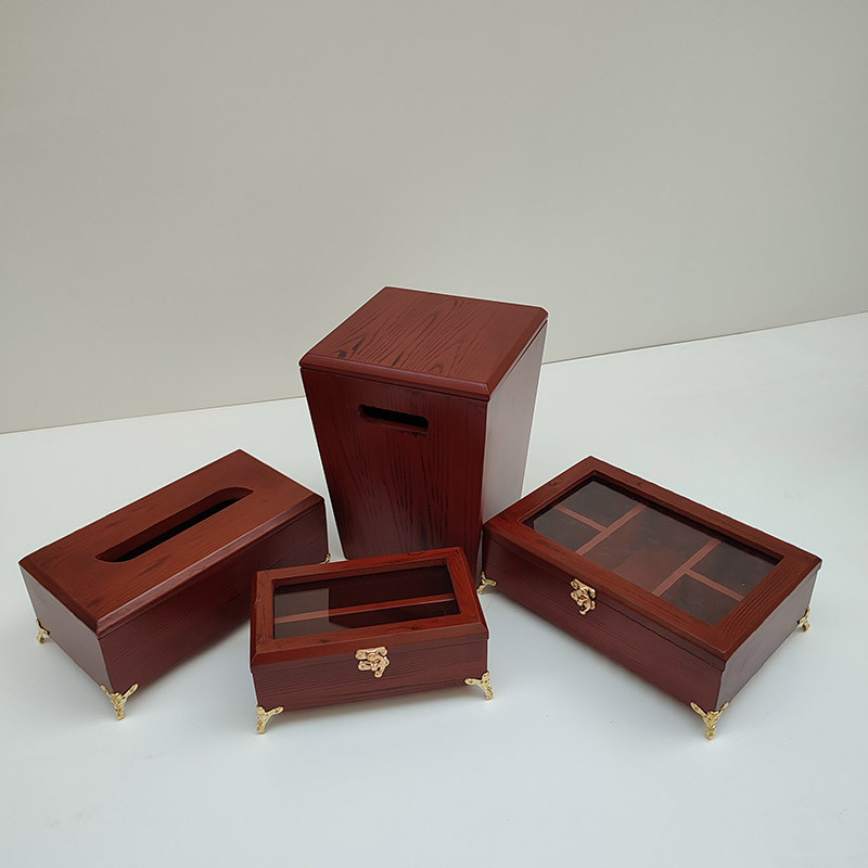 ست سطل و جای دستمال کد 4021 به همراه جعبه تی بگ و جاکاردی