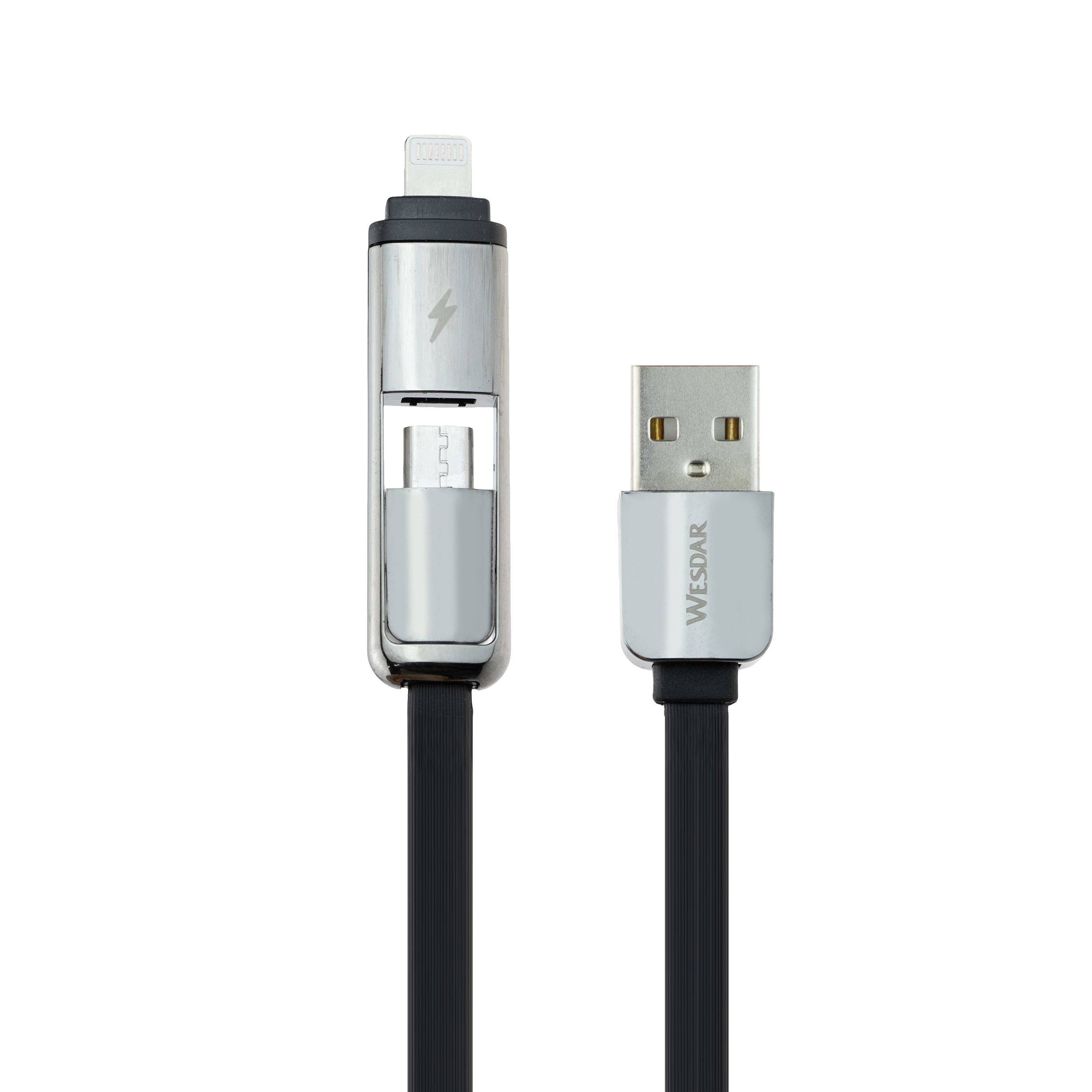 کابل تبدیل USB به لایتنینگ/USB-C وسدار مدل T16 طول 1 متر