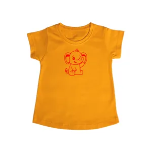 تی شرت آستین کوتاه دخترانه مدل بچه فیل تپلو کد O.Re.d