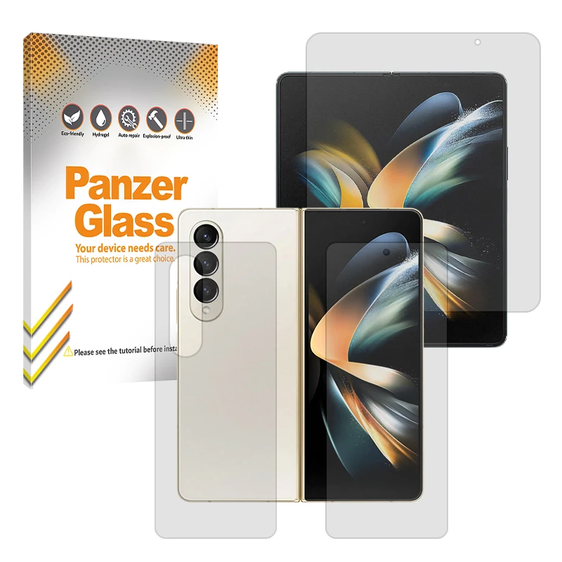 محافظ صفحه نمایش شفاف پنزر گلس مدل Resistant مناسب برای گوشی موبایل سامسونگ Galaxy Z Fold 4 به همراه محافظ پشت گوشی