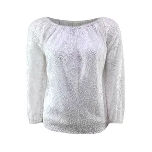 بلوز آستین بلند زنانه مدل گیپور کد 1717