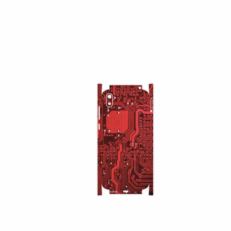 برچسب پوششی ماهوت مدل Red Printed Circuit Board-FullSkin مناسب برای گوشی موبایل هوآوی Y5 2019