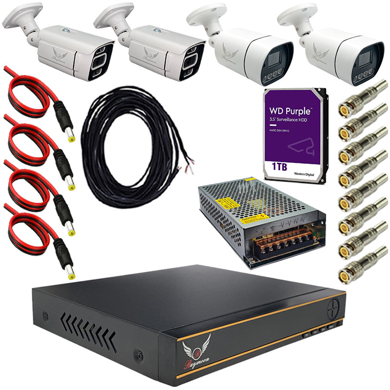 سیستم امنیتی رایمون مدل 5 مگاپیکسل کد Pack-AHD-5M-4C18