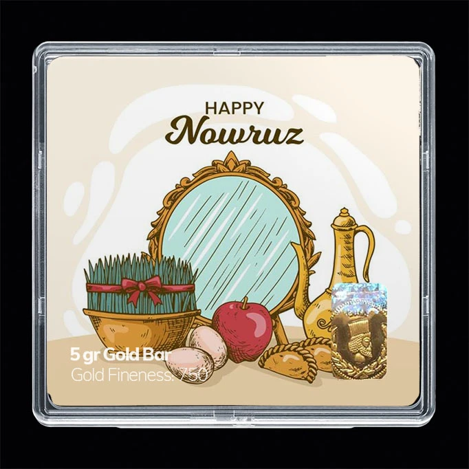 سکه گرمی طلا 18 عیار مدوپد مدل نوروز و سال نو کد SG11527 