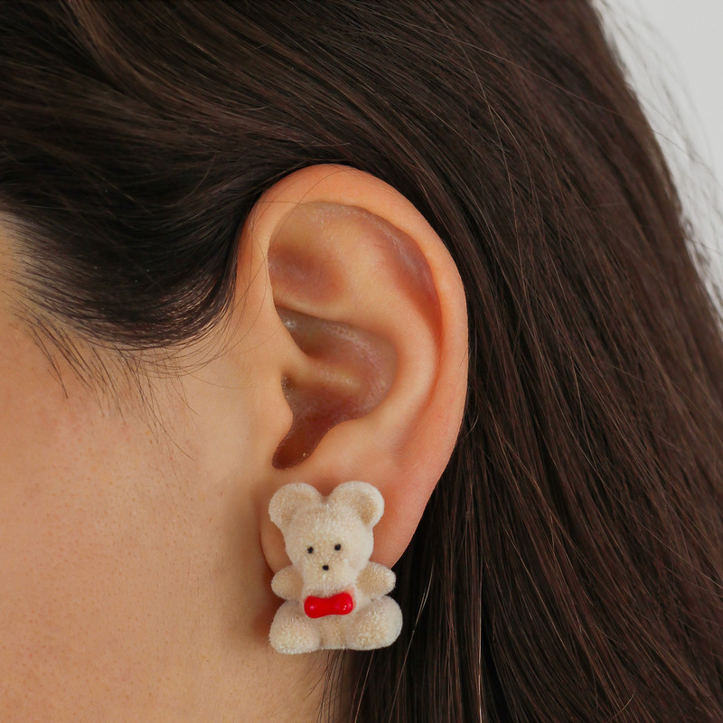 گوشواره دخترانه مدل خرسی کد J217