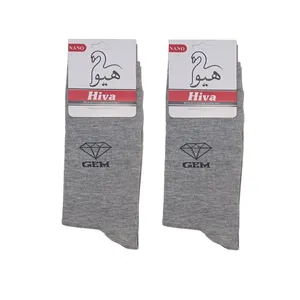 جوراب ساق بلند مردانه کد 14042O مجموعه 2 عددی