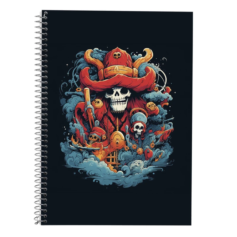 دفتر زبان 50 برگ مدوپد مدل دوخط طرح وان پیس One Piece کد DF11678