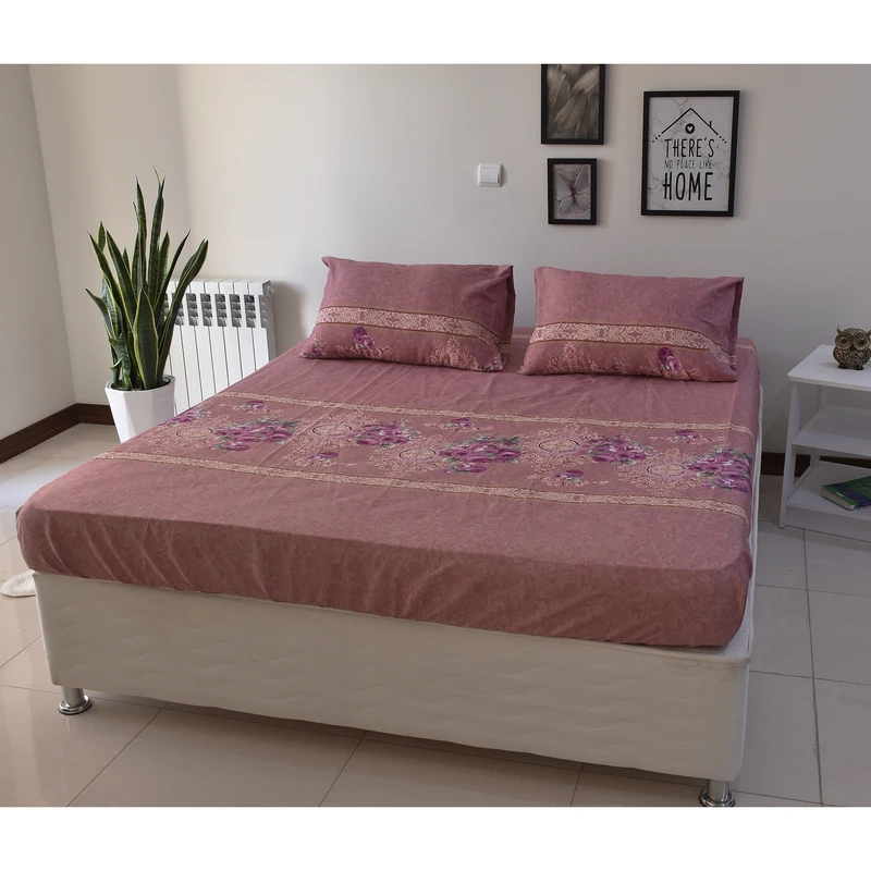 سرویس ملحفه بومرنگ مدل Kamboj-180 دو نفره 3 تکه