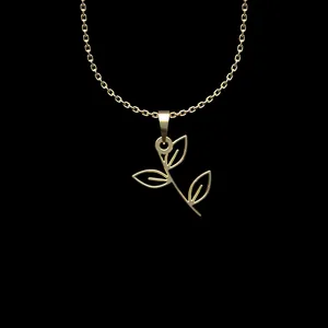 گردنبند طلا 18 عیار زنانه مدوپد مدل برگ کد L2-1-1242