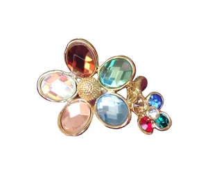 انگشتر زنانه مدل گل رنگارنگ