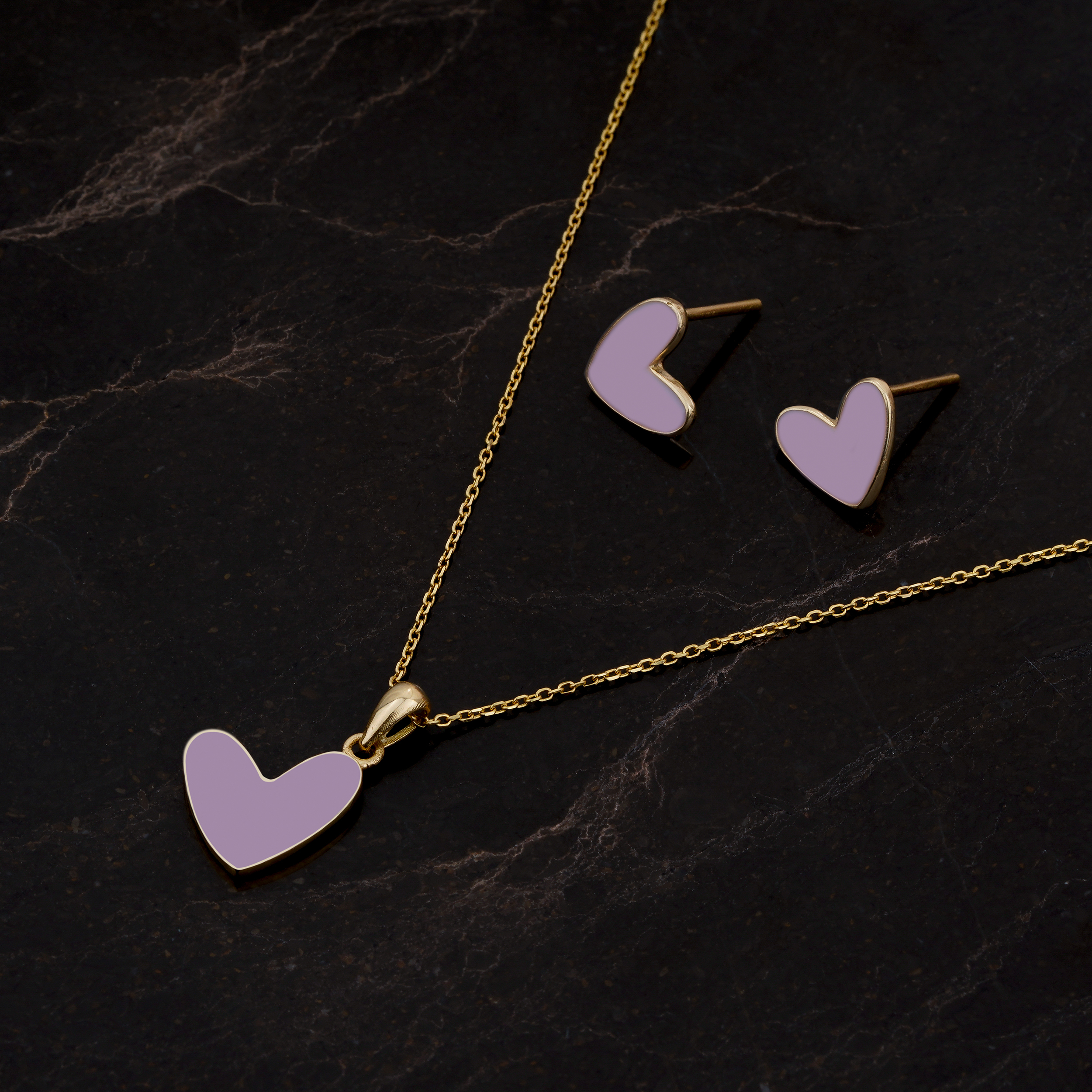 نیم ست طلا 18 عیار زنانه جواهری سون مدل 3953