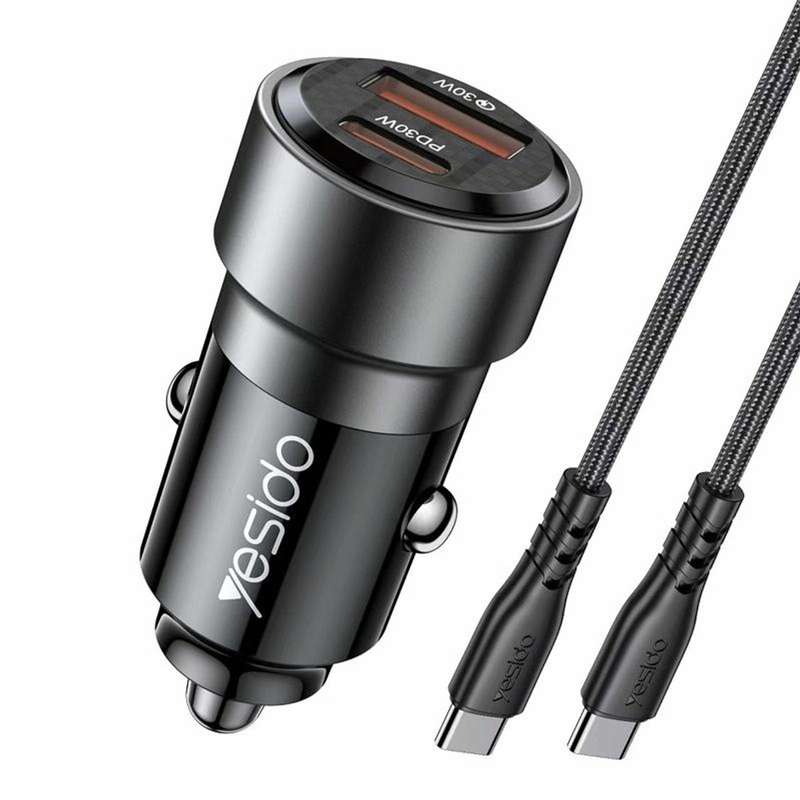 شارژر فندکی 60 وات یسیدو مدل Y55 به همراه کابل USB-C شارژر فندکی 60 وات یسیدو مدل Y55 به همراه کابل USB-C