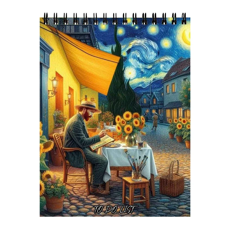 دفتر برنامه ریزی 50 برگ طرح ونگوک شب پرستاره کد32