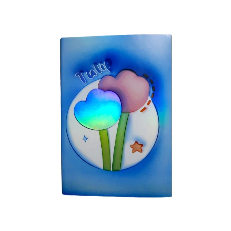 دفتر یادداشت 80 برگ طرح سه بعدی Tulip مدل گل 01