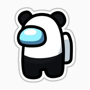 استیکر لپ تاپ و موبایل بووم طرح امانگ آس مدل Panda کد MR30