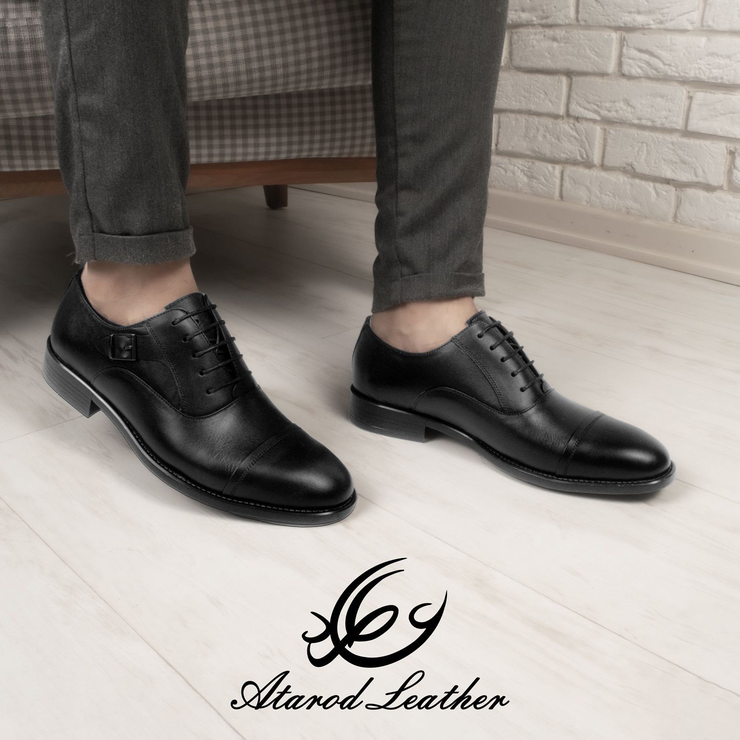 کفش مردانه چرم عطارد مدل چرم طبیعی کد SH76 -  - 15