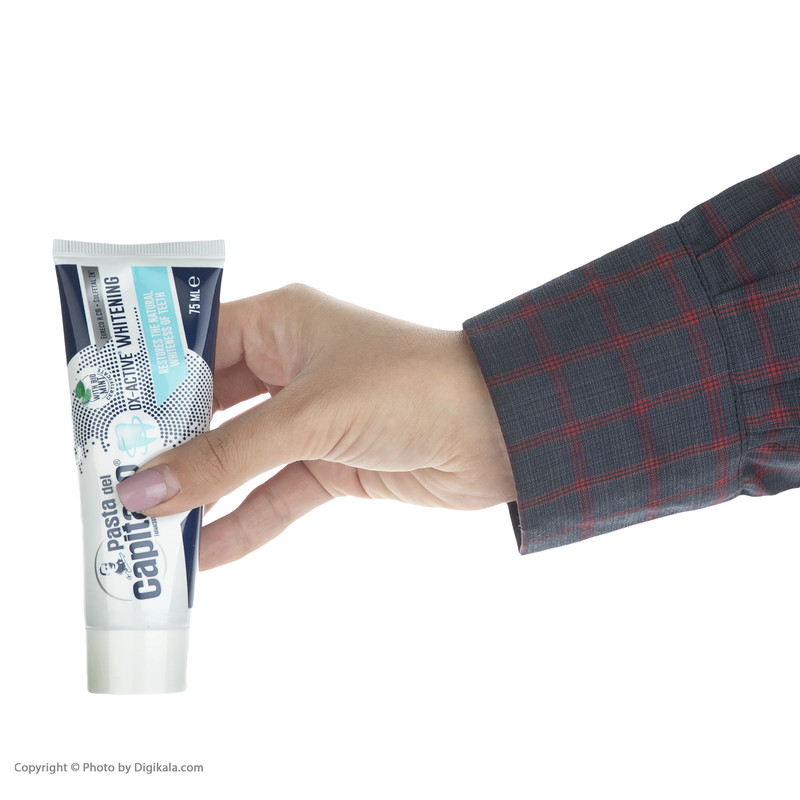 خمیردندان سفید کننده پاستا دل کاپیتانو مدل OX-active Whitening حجم 75 میلی لیتر خمیردندان سفید کننده پاستا دل کاپیتانو مدل OX-active Whitening حجم 75 میلی لیتر