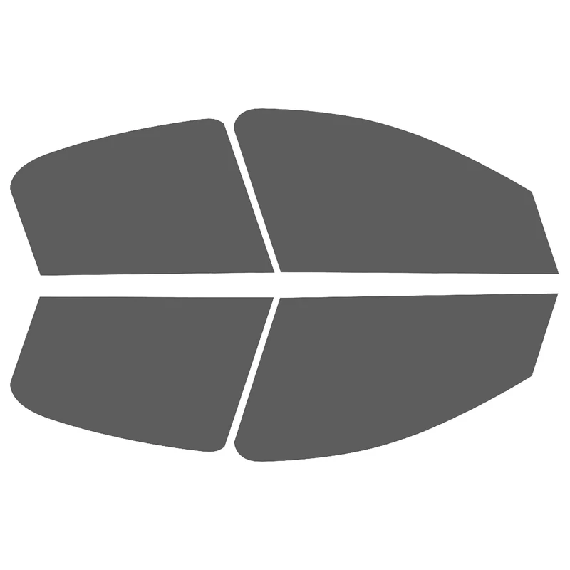 برچسب دودی شیشه خودرو پرشین دودی مدل FT2 مناسب برای پژو 206 مجموعه 4 عددی