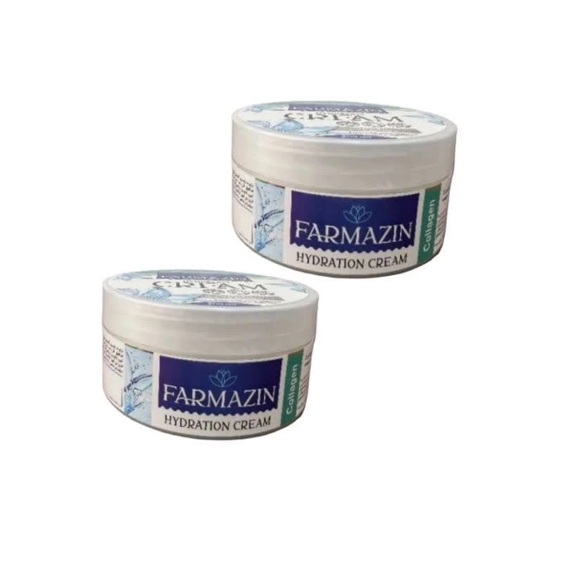  کرم مرطوب کننده دست و صورت فارمازین مدل کلاژن مناسب انواع پوست حجم 200 میلی لیتر مجموعه دو عددی 