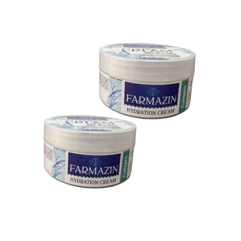  کرم مرطوب کننده دست و صورت فارمازین مدل کلاژن مناسب انواع پوست حجم 200 میلی لیتر مجموعه دو عددی 