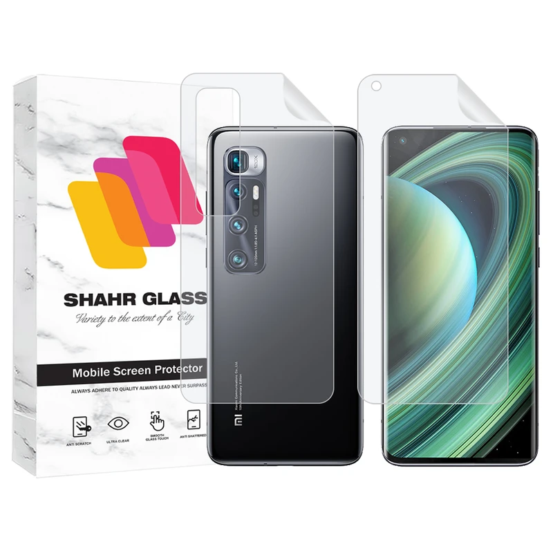 محافظ صفحه نمایش شهر گلس مدل MTNANFBSH مناسب برای گوشی موبایل شیائومی Mi 10 Ultra به همراه محافظ پشت گوشی