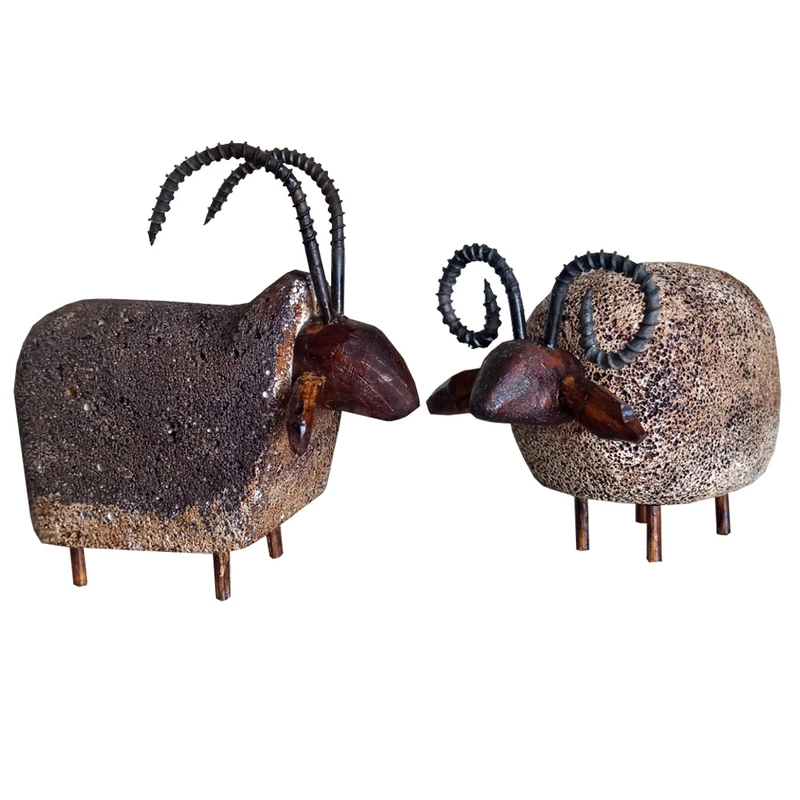 مجسمه طرح قوچ و بز مدل P.G.060 مجموعه دو عددی