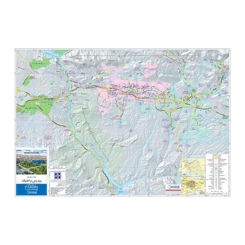 نقشه انتشارات گیتاشناسی نوین طرح راهنمای شهر جدید پردیس و اطراف کد 1507