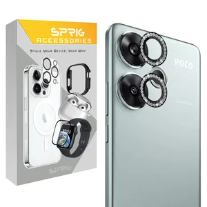 Sprig Ring Metal Diamond Camera Lens Protector For Xiaomi Poco F6