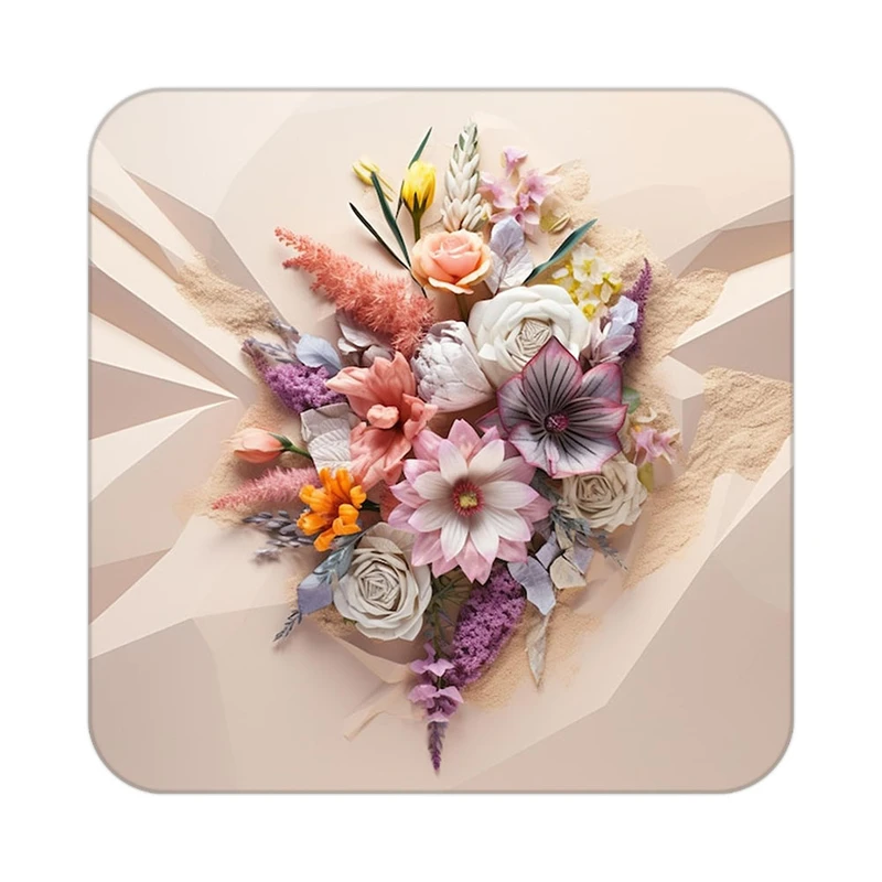 زیر لیوانی کاکتی طرح گل مدل mp16114