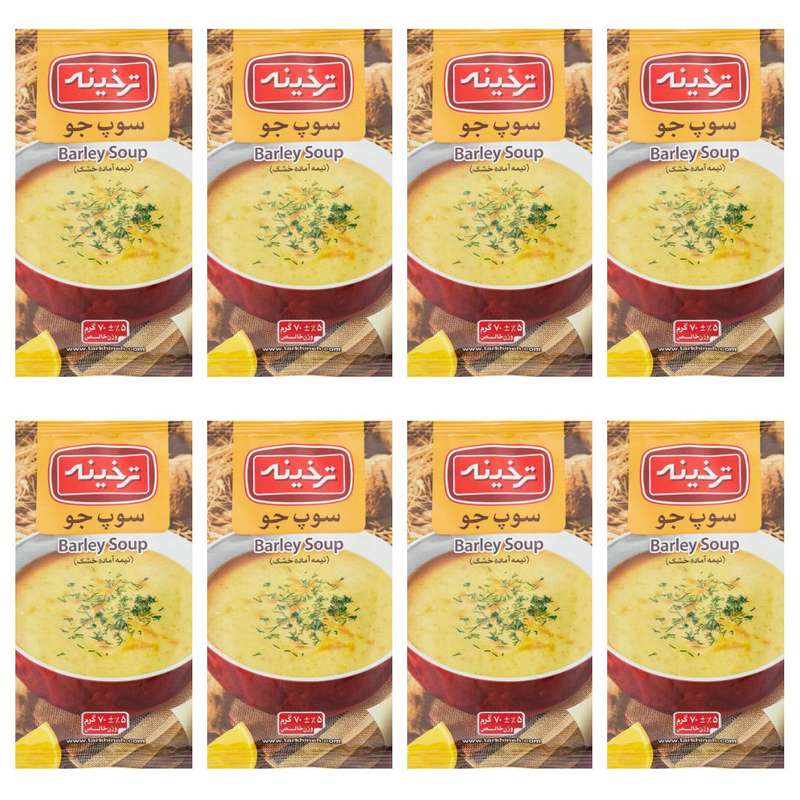 سوپ جو ترخینه -70 گرم بسته 8 عددی