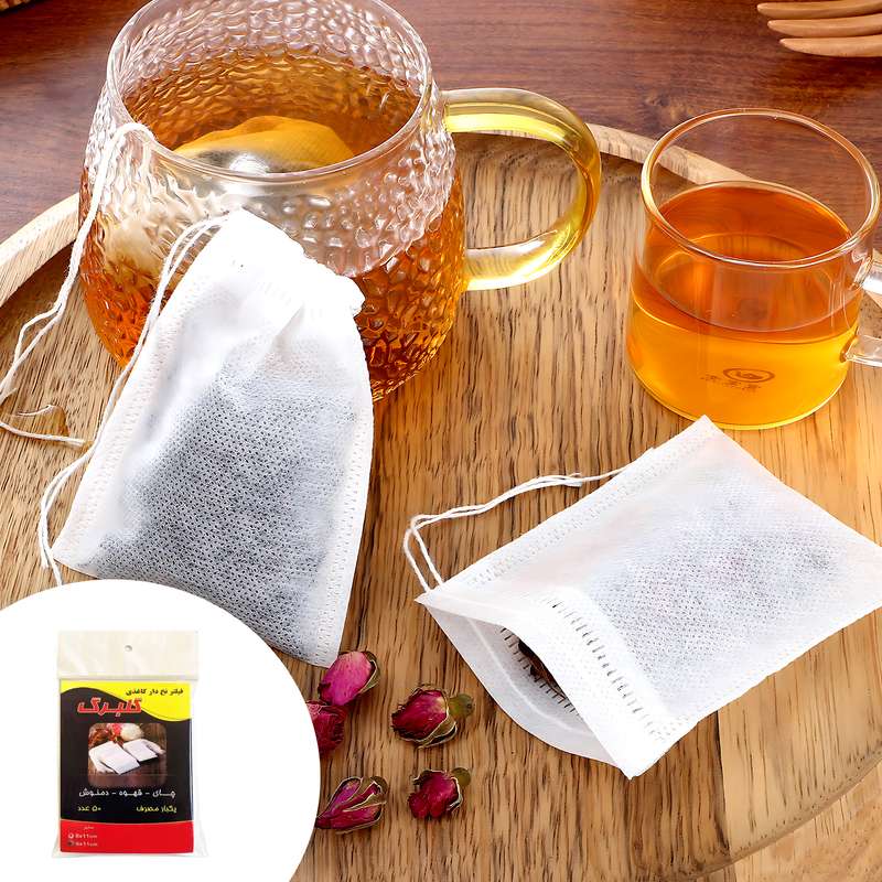 فیلتر چای مدل نخ دار کاغذی گلبرگ بسته 50 عددی فیلتر چای مدل نخ دار کاغذی گلبرگ بسته 50 عددی
