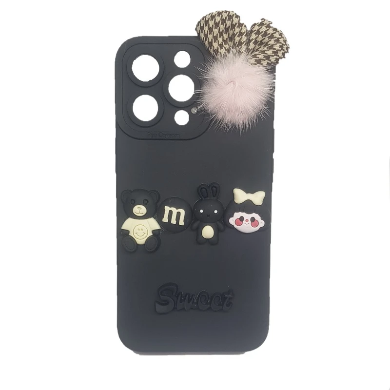 کاور طرح عروسکی برجسته مدل sweet مناسب برای گوشی موبایل اپل iphone 12 Pro