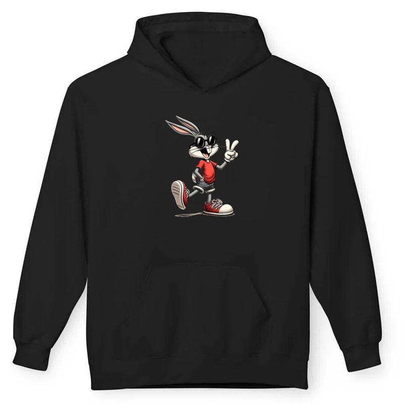 هودی مردانه پاد آفرین مدل اسپرت طرح خرگوش خفن کد 0471