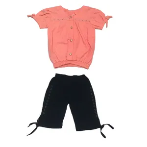 ست بلوز و شلوارک دخترانه مدل گره ای