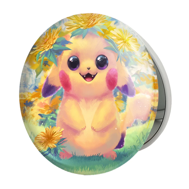 آینه جیبی خندالو طرح پیکاچو انیمه پوکمون مدل تاشو کد 17360 