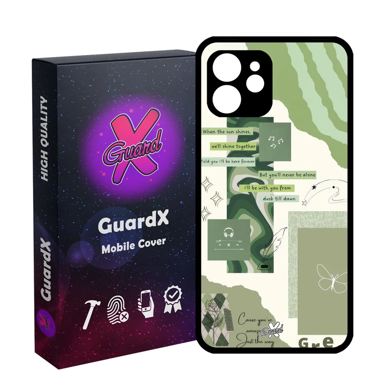 کاور گارد ایکس طرح سبز مدل Glass10650 مناسب برای گوشی موبایل اپل iPhone 12