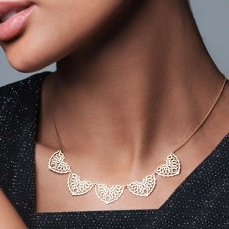 گردنبند طلا 18 عیار زنانه ارل گالری مدل مرداس