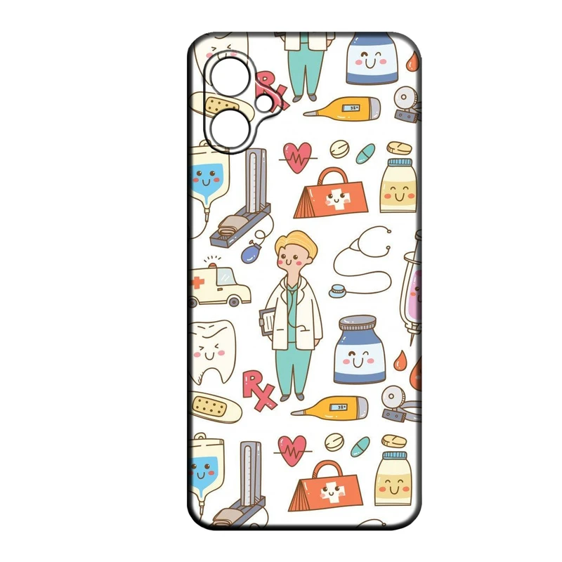 کاور طرح پزشک کد 25 مناسب برای گوشی موبایل سامسونگ Galaxy A04