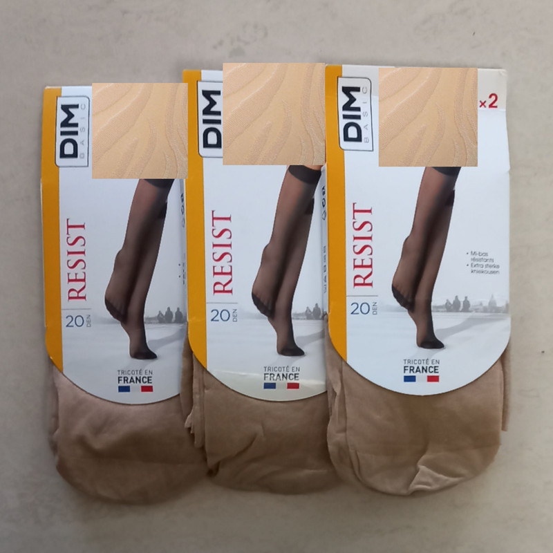 جوراب ساق بلند زنانه دیم مدل D01GG بسته 6 عددی