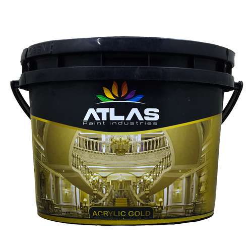  رنگ آکرولیک سفید اطلس مدل گلد حجم 3.785 میلی لیتر