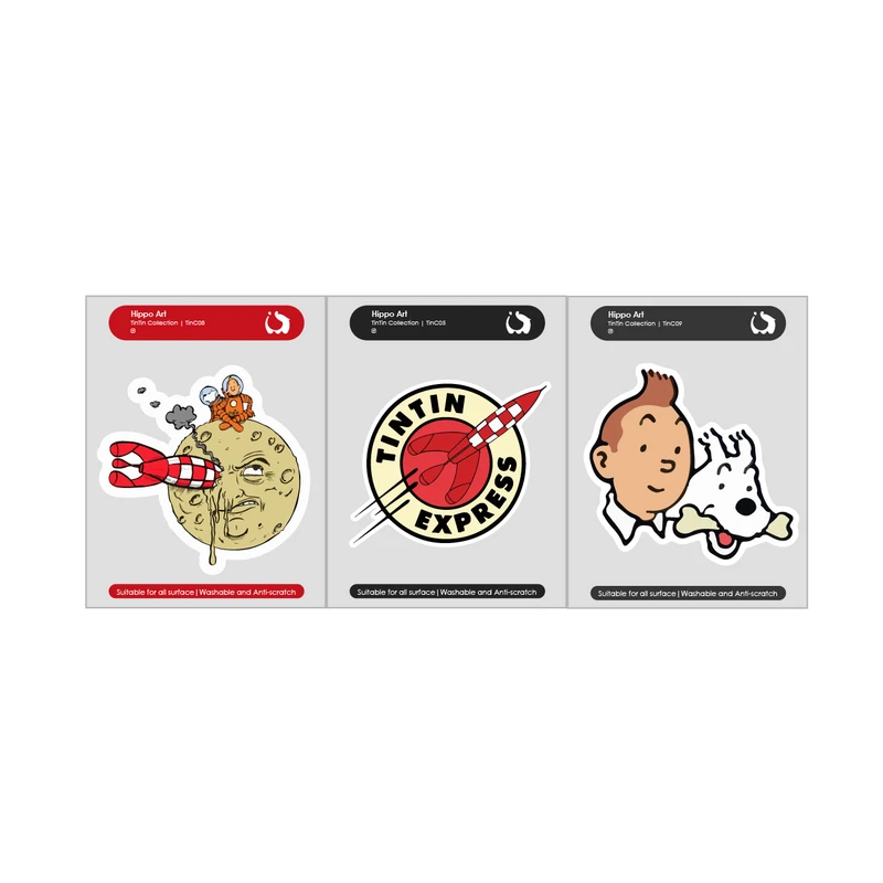 استیکر لپ تاپ هیپو آرت مدل تن تن بسته 3 عددی