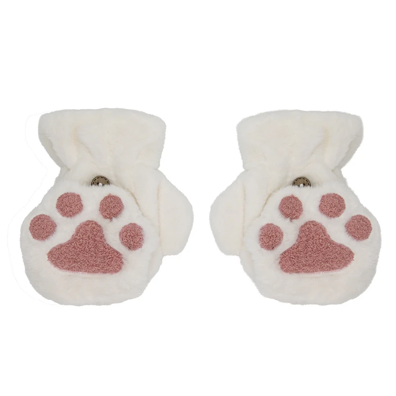 دستکش دخترانه مدل پولیشی طرح پنجه گربه ای کد 9150029